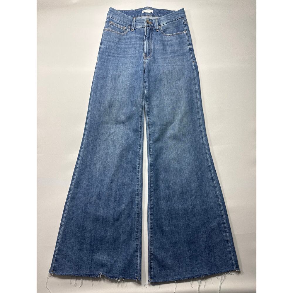 Good American Women's Good Waist Palooza Wide Leg Blue Jeans - Size 4/27 (27x33)